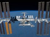 Stanice ISS pi odletu raketoplnu Endeavour STS-134 (30.05.2011)