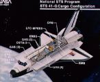 Konfigurace nkladovho prostoru Challengeru STS-41G