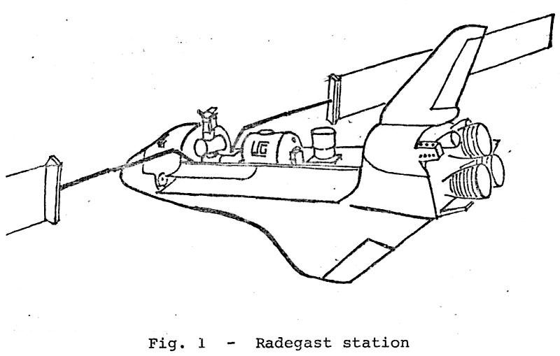 Kresba projektu Radegast z roku 1983