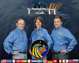 Expedice 18-2 (zleva: Fincke, Magnusov, Lonakov)