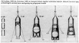 Od května 1960 do července 1962 se tvarové řešení Apolla radikálně měnilo. Hlavní tvarové rysy jednotlivých variant jsou zachyceny na připojené kresbě