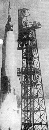 Start nosn rakety Atlas 130 D s kosmickou kabinou Mercury