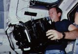 Terry Hart při práci s kamerou IMAX (08.04.1984)
