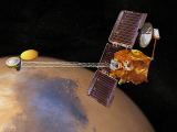 Kresba sondy 2001 Mars Odyssey