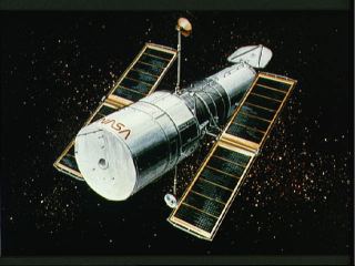 Hubblv dalekohled v kresb male NASA