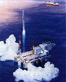 Kresba startu rakety Zenit ze Sea Launch