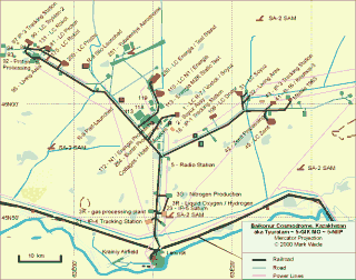 Mapa Bajkonuru (kredit: Mark Wade)