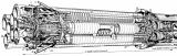 Zjednodušené schéma konstrukce nosné rakety SATURN (podle původního projektu; tří stupňů bude použito teprve u verze SATURN C5)