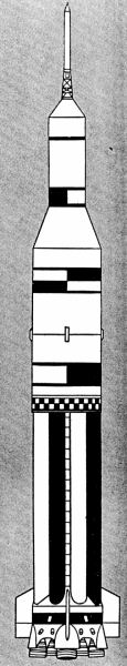 Schmatick nkres nosn rakety Saturn 1 B