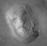 Foto 15: „Tvář na Marsu“, fotografovaná sondou MGS v roce 2001.