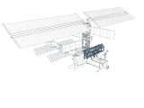 Umístění ITS-S0 po letu ISS-8A (ITS-P6 je umístěn dočasně svisle na ITS-Z1)