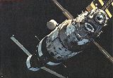 Základní blok stanice s modulem Kvant a lodí Sojuz TM (1987)
