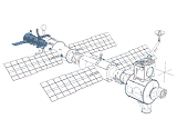 Kresba místa připojení Sojuzu TM-31 (2R) k ISS