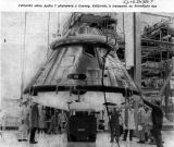 Předstartovní příprava kabiny Apolla 7 (1968)
