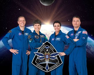 Posádka SpX Crew-4 (zleva: Hines, Cristoforettiová, Watkinsová, Lindgren)