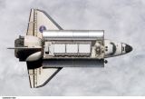 Raketopln Endeavour STS-113 s ITS-P1 v nkladovm prostoru pi pibliovn k ISS (25.11.2002)