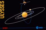 Schéma sondy Ulysses a její dráhy k Jupiteru (14.08.1990)