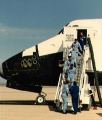 Posádka STS-51J po přistání (07.10.1985)
