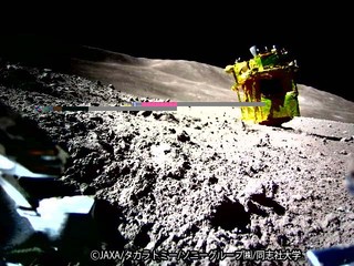 Snmek landeru SLIM na Msci z roveru LEV-2 (19.01.2024)