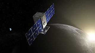 Kresba sondy CAPSTONE u Měsíce