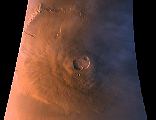 Olympus Mons vyfotografovan MGS